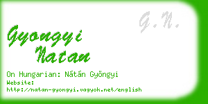 gyongyi natan business card