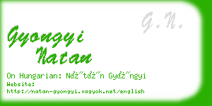 gyongyi natan business card